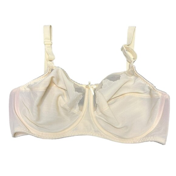 Bali Bra 0180 Full‎ Coverage Comfort U Flower Underwire Bra 38DD Nude - Picture 1 of 6